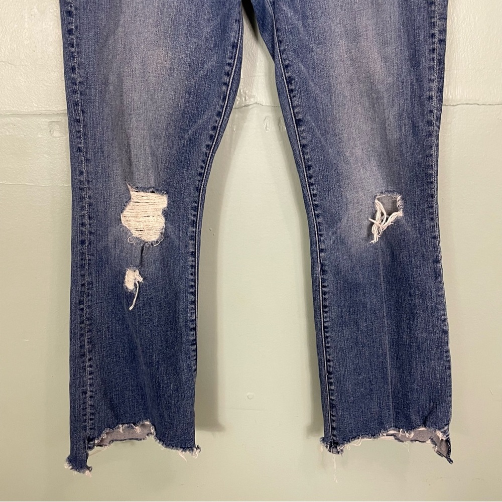 MOTHER The Insider Crop Step Chew Dancing on Coals Distressed Sz 29‎ Blue - Picture 5 of 13